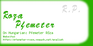 roza pfemeter business card