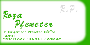 roza pfemeter business card